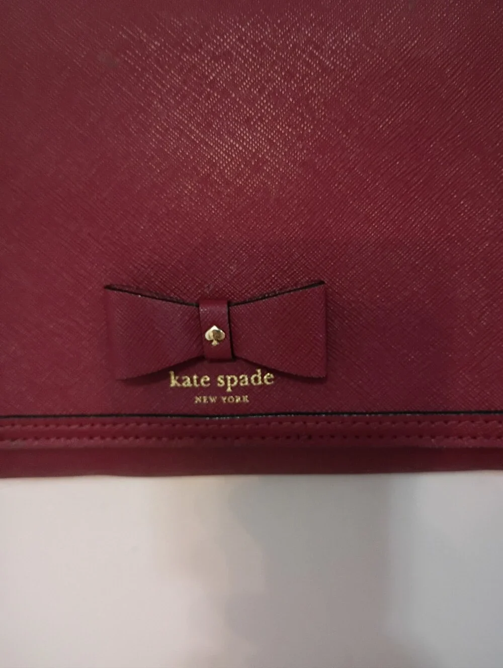 Kate Spade, NWOT, Women's, Crossbody Bag with Bow Detail, Color Burgundy